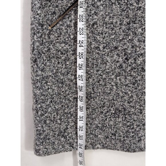 LOFT Tweed Shift Dress Women 10 Petite Black Gray Sleeveless Office Siren Career - Picture 11 of 12